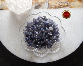 4 oz Iolite Mini Chips, Tumbled Iolite Chips, Undrilled Chips, Tumbled Stones for Grids, Shaman Stone, Astral Travel, Clear Psychic Visions