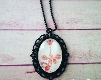 Depeche Mode, Necklace, cameo pendant, Depeche Mode necklace, Violator disc