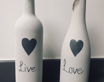 Hand painted bottle ornament