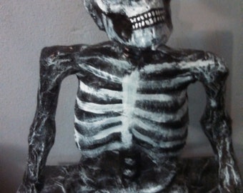 Paper Mache Skeleton Bust