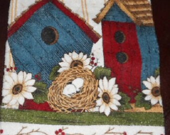 MadieBs Classic Bird Houses with Weather Vanes on Top Plastic Bag Holder Dispenser