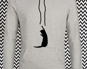 Hoodie playing Cat Organic Fair Trade
