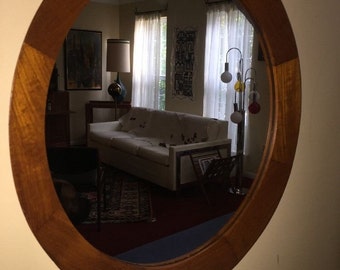 Danish Teak Mirror Aksel Kjergaard Midcentury Modern 60s