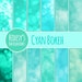 Cyan Bokeh Digital Scrapbooking Paper // Aqua Bokeh Lights Scrapbooking Paper // Turquoise Bokeh Digital Paper // Teal Digital Bokeh