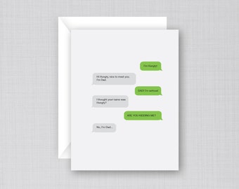 Dad Texting Card | Funny Father's Day Card | Dad Joke Card