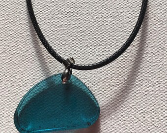 Green Resin Pendant Necklace