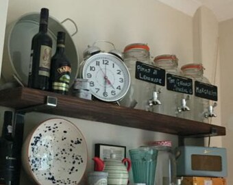 Rustic Farmhouse Industrial Adjustable Shelving System