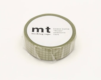 mt 1P Grid Moss Japanese Washi Tape Masking Tape Price depends on order volume. MT01D404