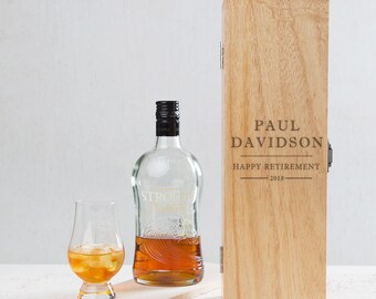 Personalized Retirement Wine Box Gift For Men (BOTTLE NOT INCLUDED)