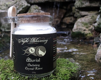 Alluvial Chelating Crystal Rinse 255g Jar w Wooden Spoon