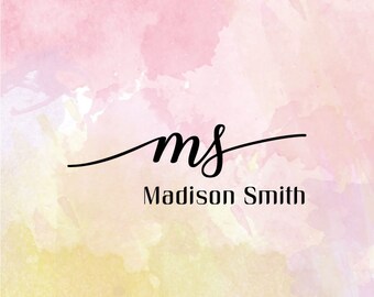 Custom Name Stamp, Signature Stamp, Calligraphy Stamp, Elegant Gift Stamp, Script Stamp - CN741