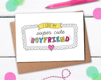 Funny boyfriend card, Boyfriend Birthday card, Birthday card boyfriend, I love you card, Card for boyfriend, Super Cute Boyfriend