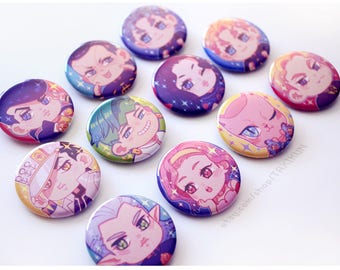 Diamond Is Unbreakable Buttons - Jojo's Bizarre Adventure