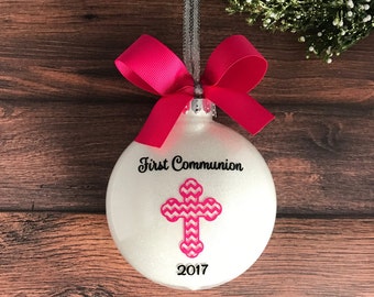 Personalized First Communion Gift For Girl, Communion Ornament, 1st Holy Communion, First Holy Communion, 1st Communion, Christmas Ornament