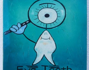 Eye Tooth! Funny souvenir tile
