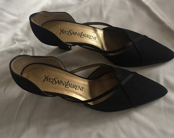 Yves Saintlaurent Evening Silk Pumps