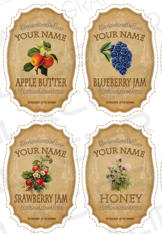 customized vintage fruit labels vintage canning labels