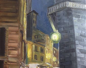 Original Painting. OOAK. Night Market II