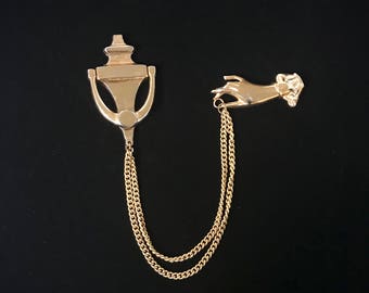 Gold Plated Sweater Brooch