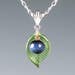 Pregnancy Gift MEDIUM Glass Blueberry Necklace jewelry congratulations or Easter gift for expecting mother, mom-to be