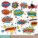 Superhero Text Digital Clipart Comic Text Clipart