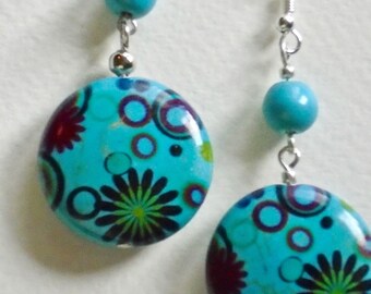 Funky handmade gemstone earrings.