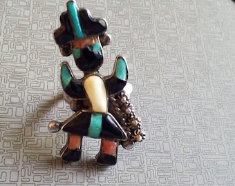 Vintage Southwestern Kachina Dancer Ring