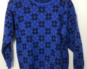 Large blue Fair Isle sweater