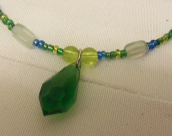 Green Sea Glass Jewelry set