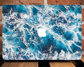 Ocean Macbook Pro 13 Case Beach Macbook Pro Case Custom Macbook Air Case Monogram Macbook Air 13 Hard Initials Personalized Laptop WCM2246