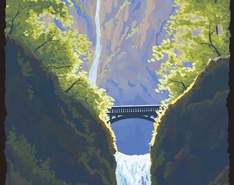 Multnomah Falls, Oregon (Art Prints available in multiple sizes)