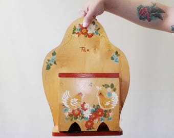 Vintage Hand Painted Tea Holder