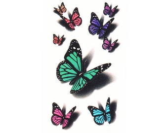 2pc butterfly print temporary tattoo sticker-10510x2