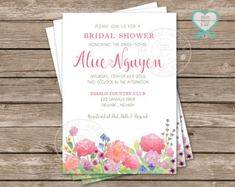 Wildflower Bridal Shower Invitation