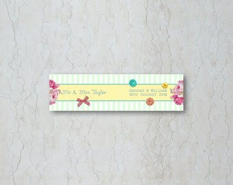 Vintage Scrapbook Straw/Cupcake Flag