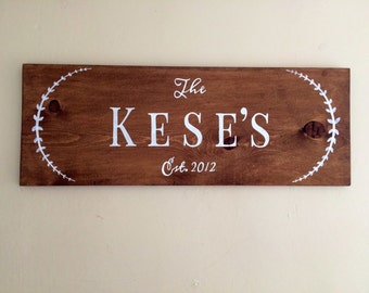 Custom Family Name/Home Decor/ Wedding Gift/ Wood Sign
