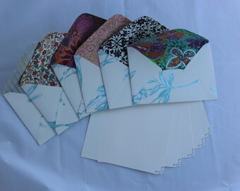 Birthday Letter Writing Set - lined envelopes, boxed stationery set of 6 or 10, cream writing paper, gift for her, the crafty red button