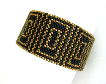 Peyote Pattern - Luxury - INSTANT DOWNLOAD PDF - Peyote Stitch Bracelet Pattern - Geometric Peyote Pattern - One Drop Even Peyote Stitch