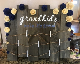 Customized board to hang pictures on