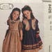 Ruffles and Lace Treasured Collection Girls Dress Jumper and Vest, McCalls no.8426 Sewing Pattern, Appliqué Vest Gathered, Size 6-7-8