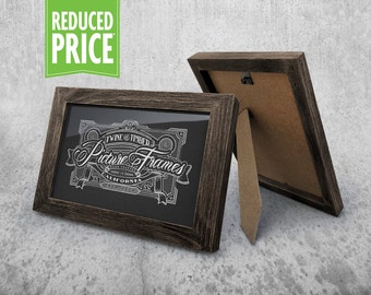 Rustic Picture Frame - Dark Walnut