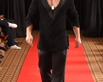 Mens Deep V Sweater - Sample Sale Item