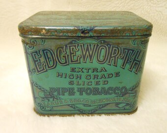 Vintage Edgeworth Extra High Grade Plug Slice Smoking Tobacco Tin