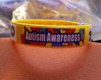 bracelet de prise de conscience de l’autisme facile à mettre sur les frais de port inclus