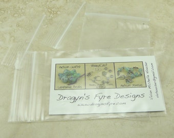 2.5" x 4" Business Card Size Zip Lock Baggies Baggy Bags > For Jewelry, Beads, Small Items, Coins, Parts, Samples, Etc - QTY 100 Pieces