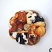 Pincushion COWS FABRIC. Great for a sewing gift - Round Cushion for pins. Double Sided Cows. Pins holder. Pins pillow Moo cow