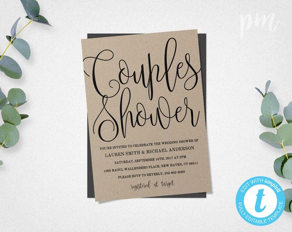 Couples Shower Invitations Template 5