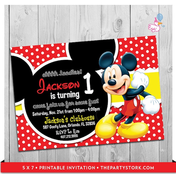 Mickey Mouse Kids Invitations 6