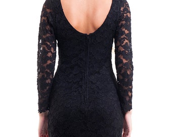 The Vintage 90s Lace Little Black Dress