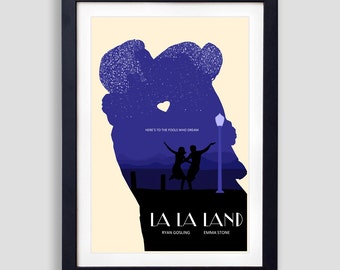 La La Land Poster, La La Land Print, La La Land Movie Poster, La La Land Olly Moss, La La Land Mondo, La La Land Gift, Lalaland Print